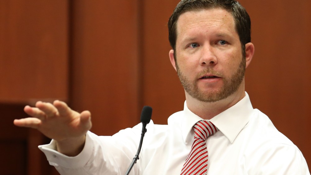 Jonathan Good, a neighbor who witnessed part of the confrontation between George Zimmerman and Trayvon Martin testifies during the 15th day of Zimmerman's trial in Seminole circuit court, in Sanford, Fla., on June 28, 2013. (AP Photo/Orlando Sentinel,...