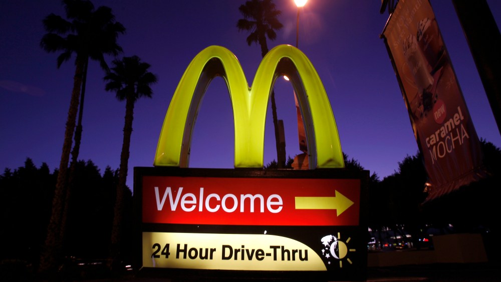 A McDonald's restaurant's drive-thru sign is pictured in Los Angeles, Calif. (Photo by Mario Anzuoni/Reuters)