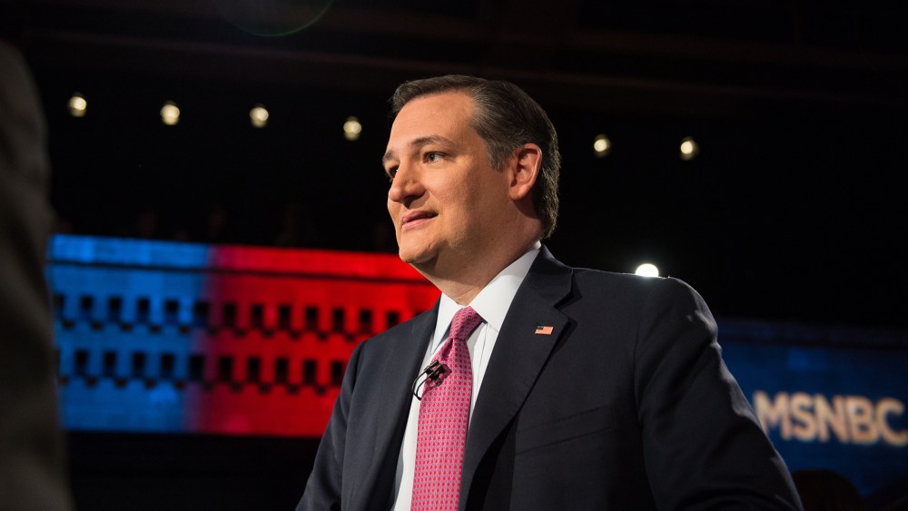 Ted Cruz considers a question from Chuck Todd during an MSNBC Town Hall, in Buffalo, N.Y., April 14, 2016. (Photo by Nathan R. Congleton for MSNBC)