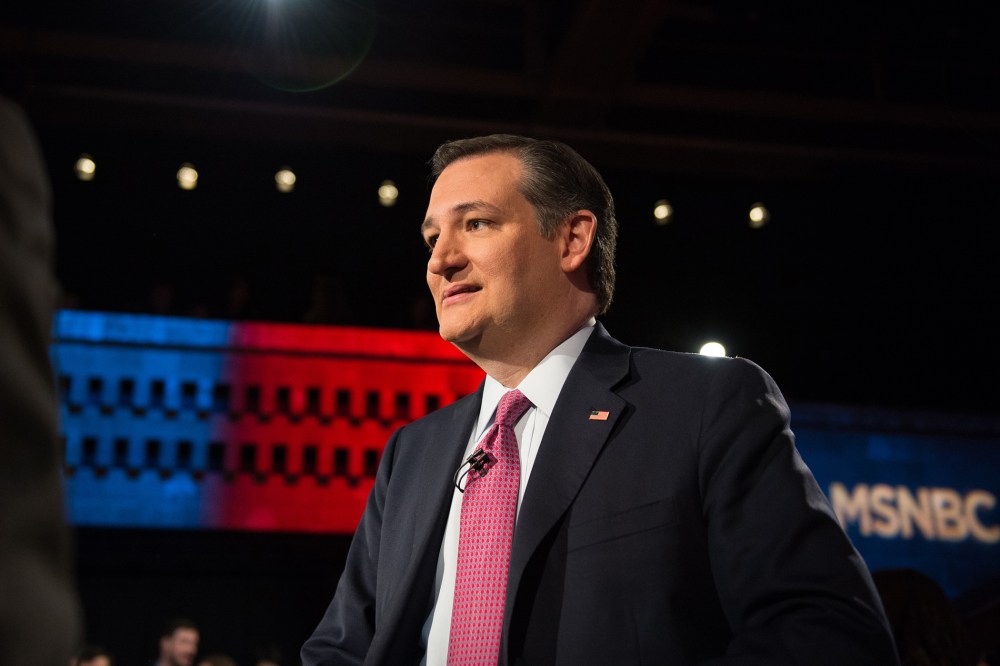 Ted Cruz considers a question from Chuck Todd during an MSNBC Town Hall, in Buffalo, N.Y., April 14, 2016. (Photo by Nathan R. Congleton for MSNBC)