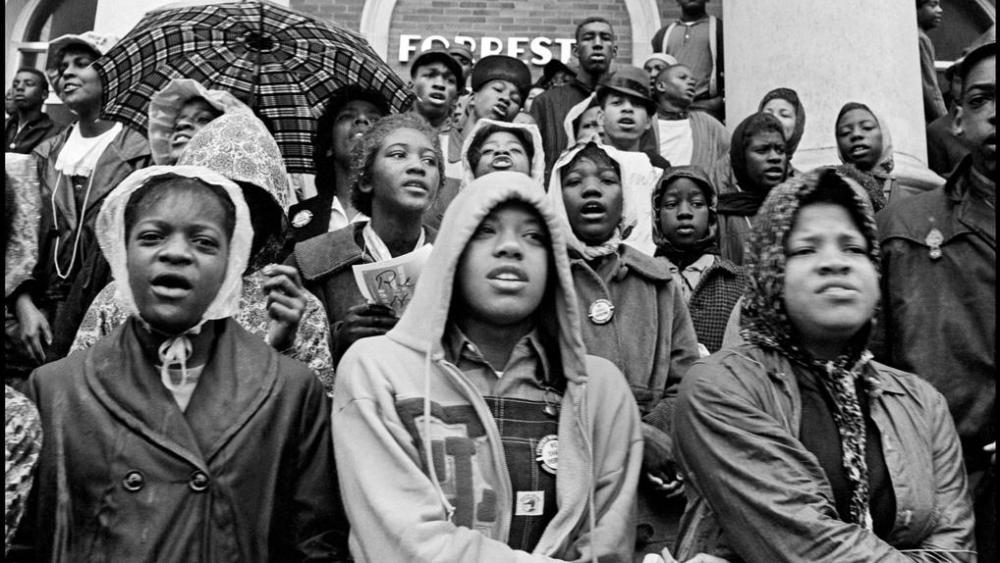 Voter registration rally in Hattiesburg, Mississippi, 1964.