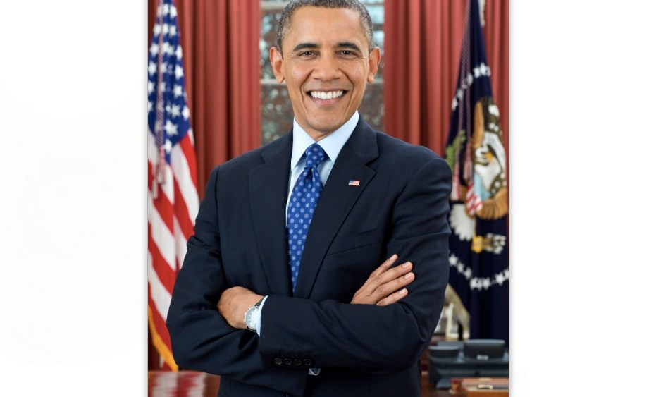 President Barack Obama is photographed during a presidential portrait sitting for an official photo in the Oval Office, Dec. 6, 2012.  (Official White House Photo by Pete Souza)
