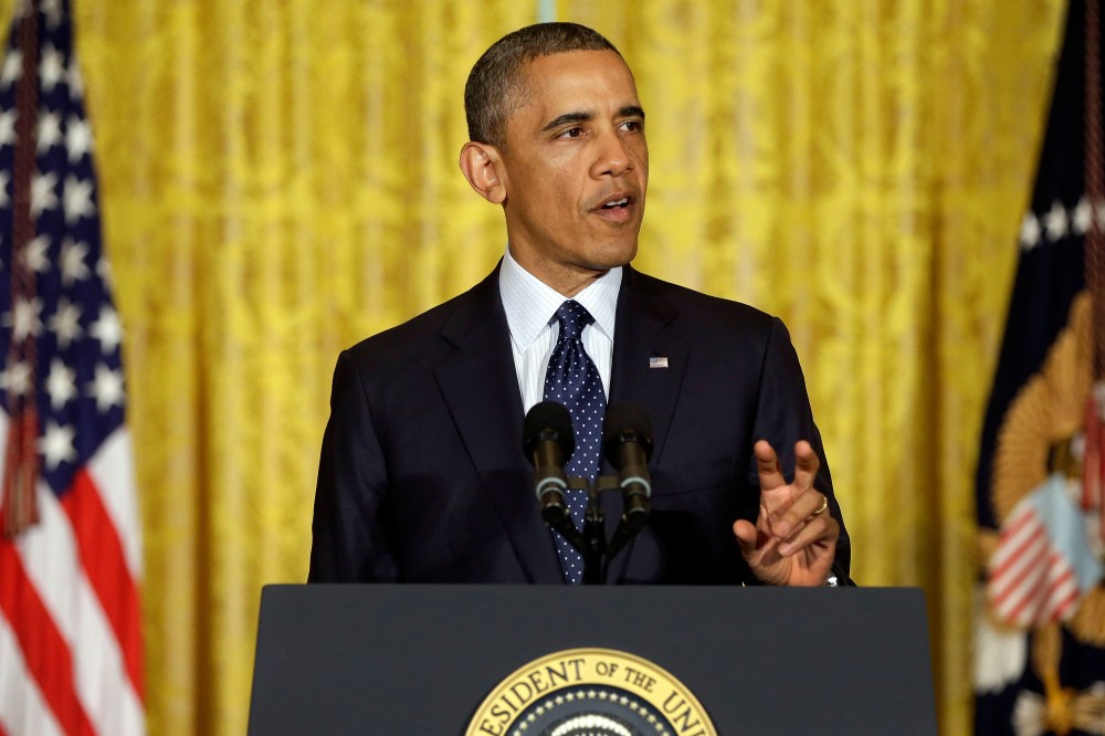 President Obama makes a statement on the IRS at the White House in Washington on May 15, 2013. (AP Photo/Pablo Martinez Monsivais)
