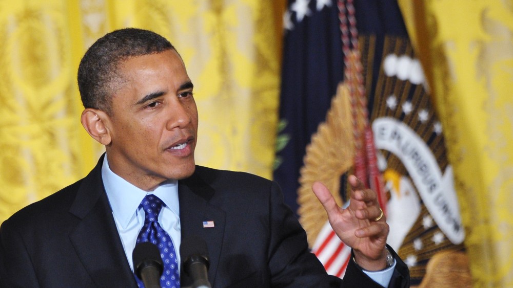 President Obama speaks on the Brain Research through Advancing Innovative Neurotechnologies (BRAIN) Initiative on April 2, 2013 in the East Room of the White House in Washington, D.C. (AFP PHOTO/Mandel NGANMANDEL NGAN/AFP/Getty Images)