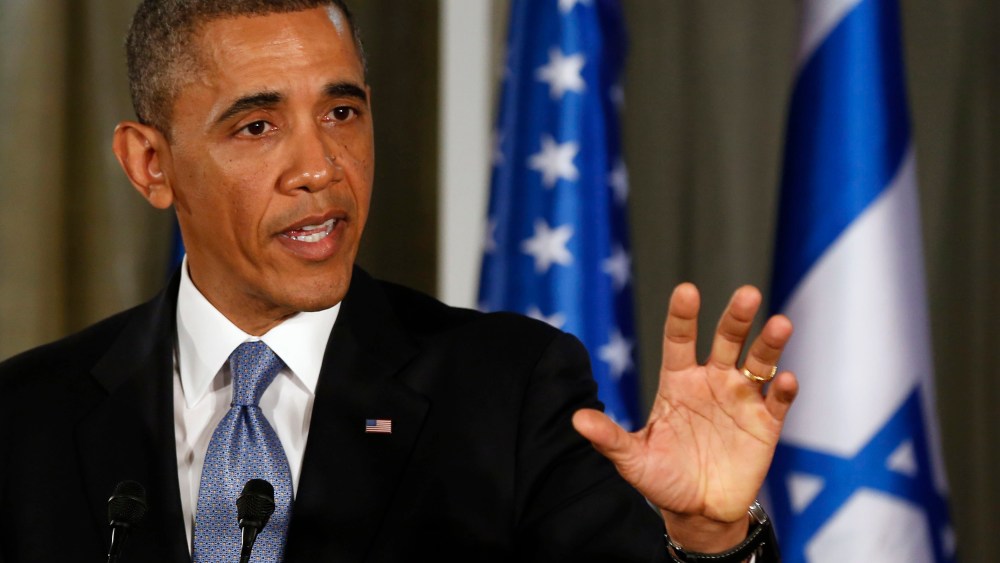 President Obama speaks at a news conference with Israel's Prime Minister Benjamin Netanyahu at the Prime Minister's residence in Jerusalem, March 20, 2013 (REUTERS/Larry Downing)