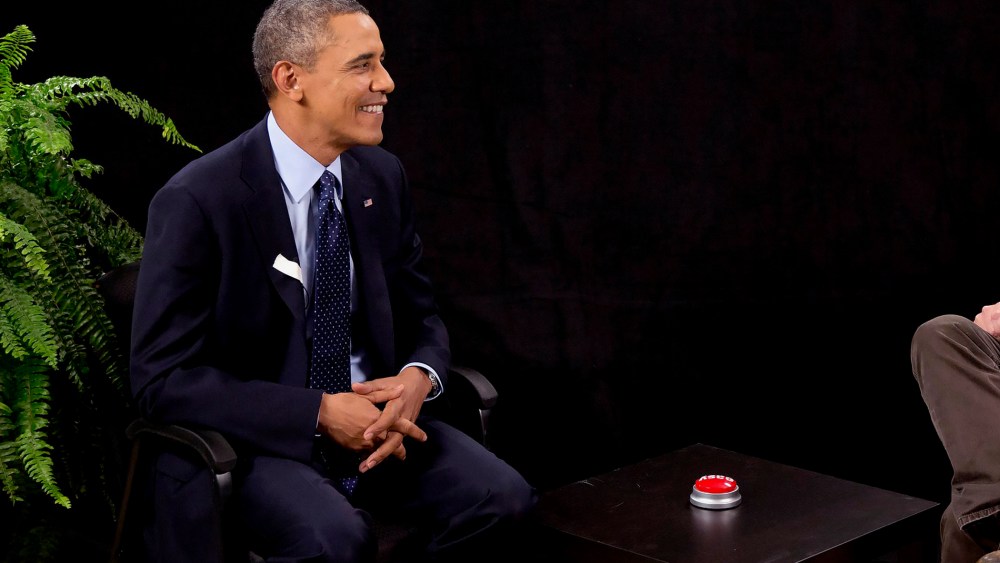 President Barack Obama during an appearance on "Between Two Ferns," the digital short from Funny or Die.