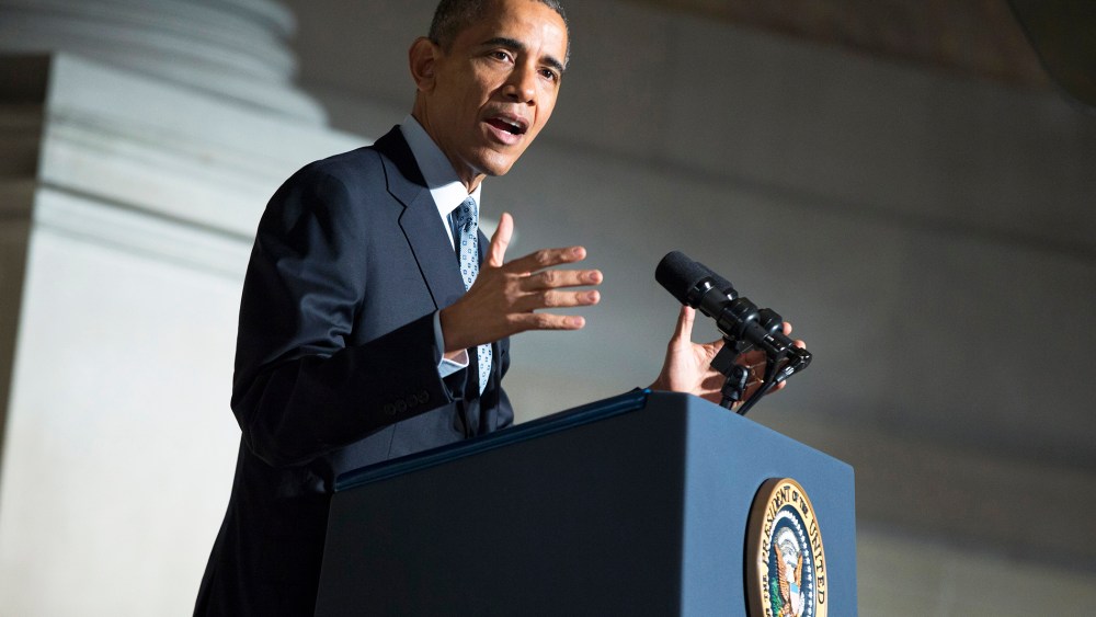 President Barack Obama speaks during an event on Dec. 15, 2015, in Washington, D.C. (Photo by Evan Vucci/AP)