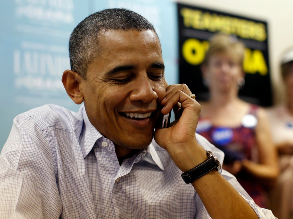 File Photo: President Obama thanks volunteers during a visit to a local campaign office outside of Las Vegas. (Kevin Lamarque/Reuters)