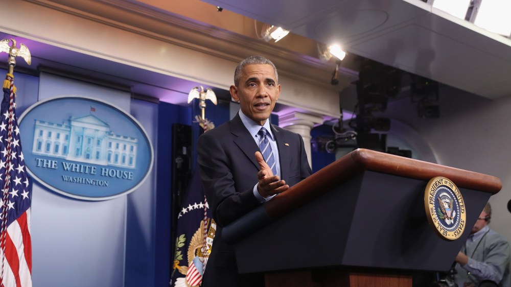 President Barack Obama speaks during a news conference in the briefing room of the White House in Washington, D.C., Dec. 16, 2016. (Photo by Andrew Harnik/AP)