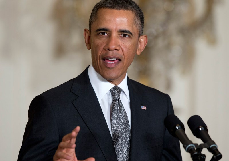 President Obama in the East Room of the White House in Washington, D.C. on March 4, 2013. (Photo by Carolyn Kaster/AP)