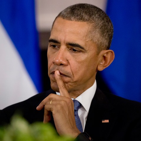 President Barack Obama considers a question in the White House in Washington, May 13, 2016. (Photo by Carolyn Kaster/AP)