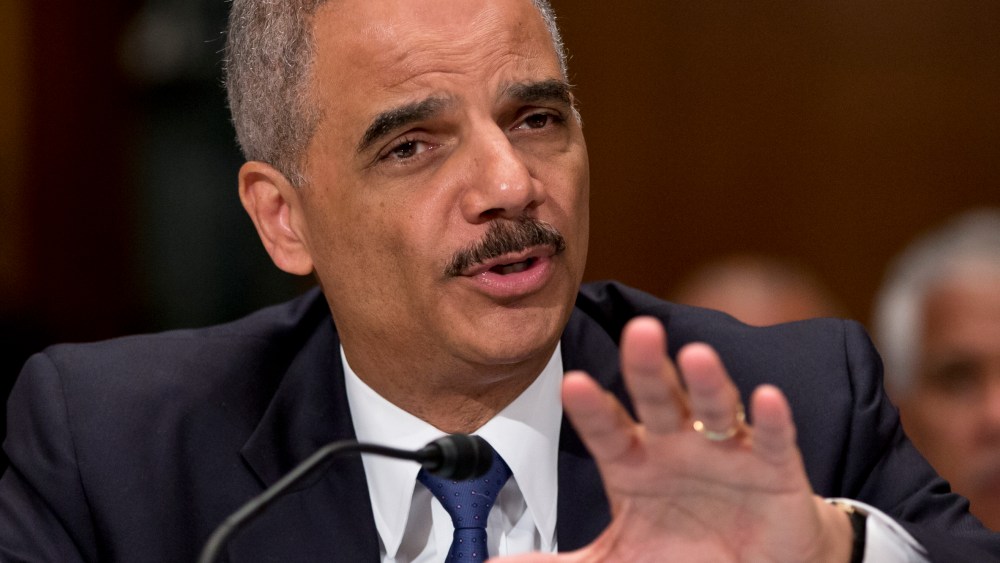 Attorney General Eric Holder testifies on Capitol Hill in Washington, June 6, 2013.