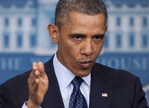 US President Barack Obama speaks to the media about sequestration in the Brady Press Briefing Room at the White House in Washington on March 1, 2013 following a meeting with US Speaker of the House John Boehner and Congressional leaders. Obama summoned...