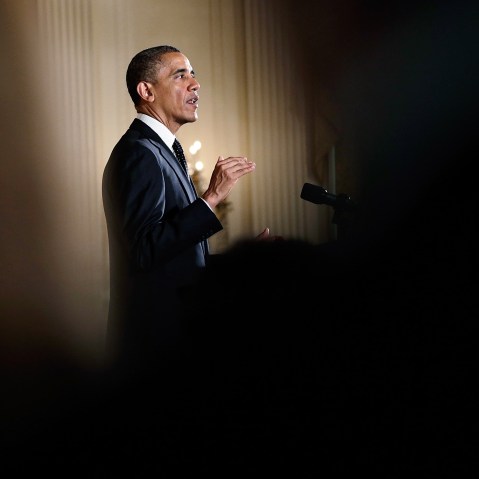 WASHINGTON, DC - JUNE 03:  U.S. President Barack Obama delivers opening remarks to the White House Mental Health Conference in the East Room of the White House June 3, 2013 in Washington, DC.  (Photo by Win McNamee/Getty Images)