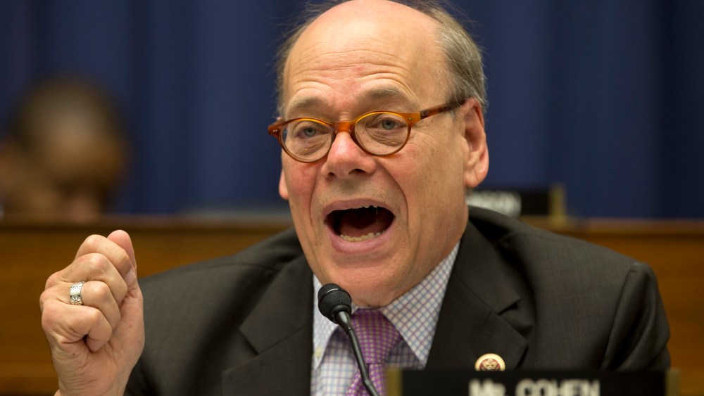 House Transportation and Infrastructure Committee member Rep. Steve Cohen, D-Tenn. gestures as he speaks during a committee hearing. (AP Photo/Carolyn Kaster)