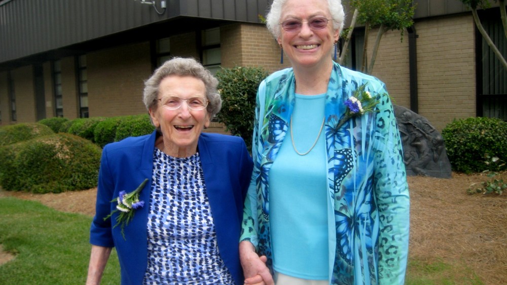 Lennie Gerber and Pearl Berlin on their wedding day, June 2, 2013 in Greensboro, North Carolina.