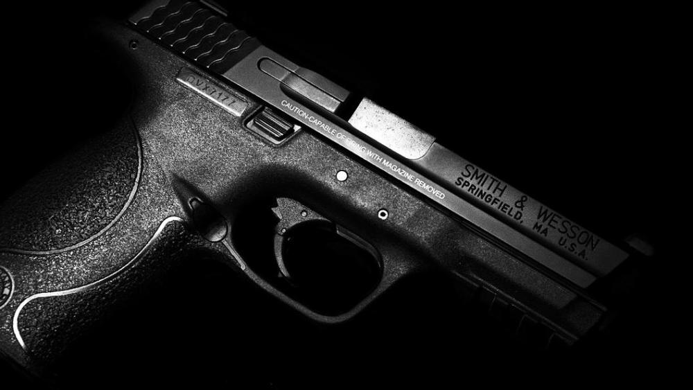 A gun, photographed in Tucson, Ariz.