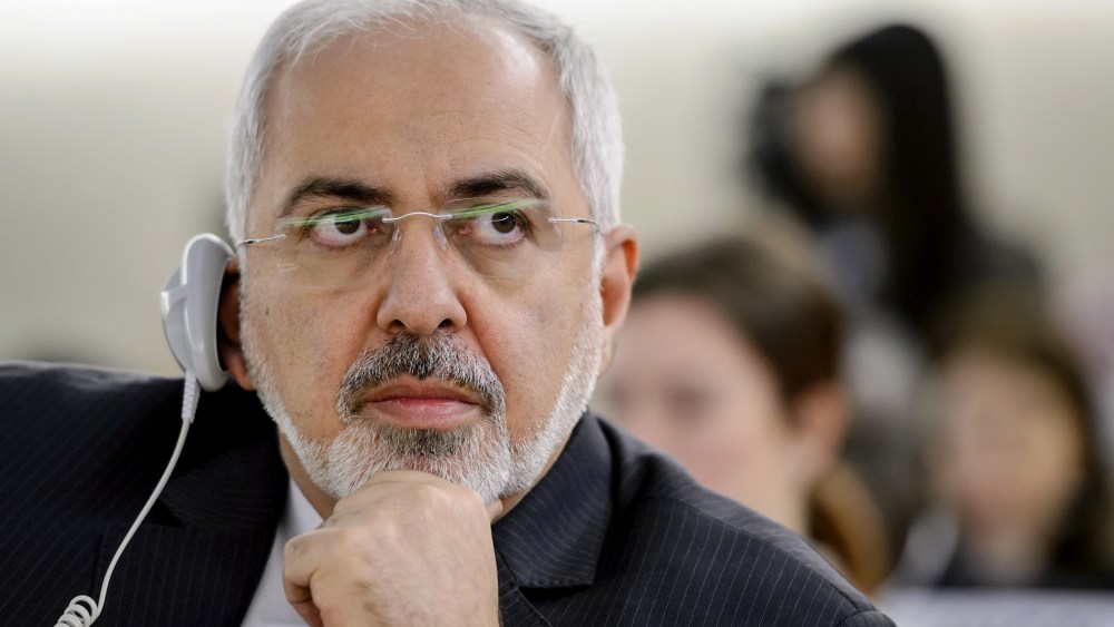 Iranian Foreign Minister Mohammad Javad Zarif waits to deliver his speech before delegates on March 2, 2015 at the opening day of UN Human Rights council session at the United Nations offices in Geneva. (Photo by Fabrice Coffrini/AFP/Getty)