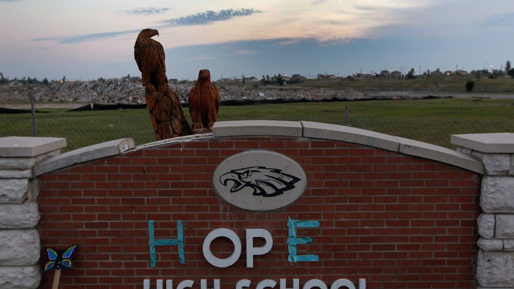 Joplin High School was destroyed in a tornado a year ago Tuesday that claimed 161 residents. President Barack Obama gave the keynote address to the 428 graduating seniors on Monday night.