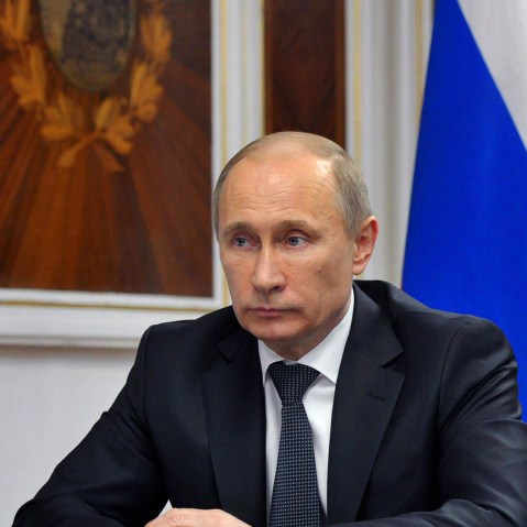 Russia's President Vladimir Putin visits a navy ship in the Barents Sea Russian naval base of Severomorsk , on January 10, 2013. AFP PHOTO / RIA-NOVOSTI /POOL / ALEXEI NIKOLSKY/Getty Images