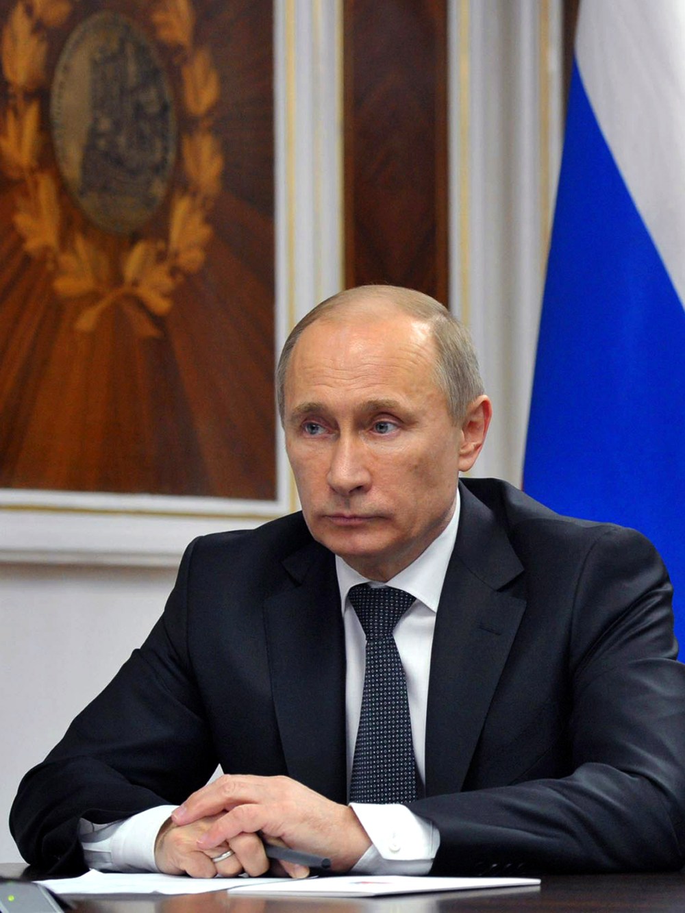 Russia's President Vladimir Putin visits a navy ship in the Barents Sea Russian naval base of Severomorsk , on January 10, 2013. AFP PHOTO / RIA-NOVOSTI /POOL / ALEXEI NIKOLSKY/Getty Images