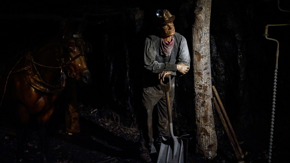 A reconstructed coal mine with an animatronic figures at the Portal 31 Museum in Lynch, KY.  The museum is devoted to Kentucky's coal industry.