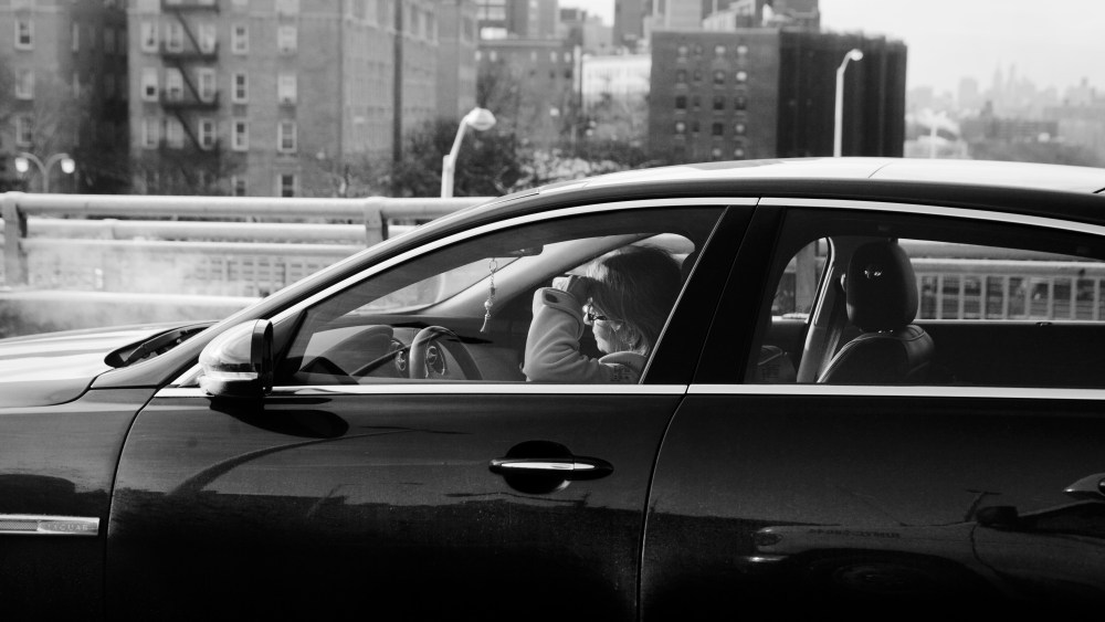 Morning rush hour in the George Washington Bridge.