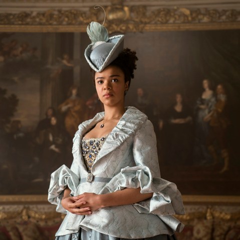 India Amarteifio as young Queen Charlotte in "Queen Charlotte: A Bridgerton Story."