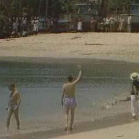 Ronald Reagan during his 1982 trip to Barbados. (NBC News)