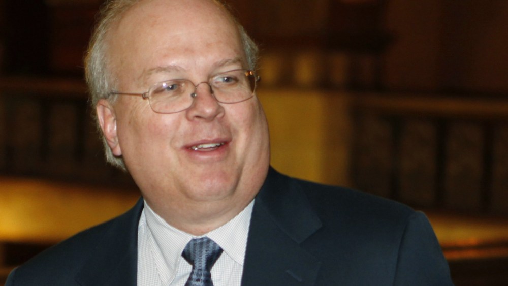 FILE- In this June 1, 2011, file photo, GOP strategist Karl Rove arrives at the Brown Palace Hotel in Denver , where he addressed Republicans at a fund raising luncheon.  (AP Photo/Ed Andrieski, File)