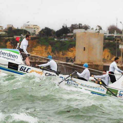 Team Essence practices off the coast of Portugal. (Photo by Tobi Corney/courtesy of NBC)