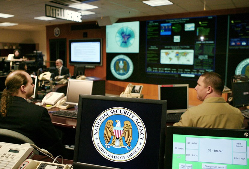 The National Security Agency (NSA) logo is shown on a computer screen inside the Threat Operations Center at the NSA in Fort Meade, Maryland, January 25, 2006. U.S. President George W. Bush visited the ultra-secret National Security Agency on Wednesday...