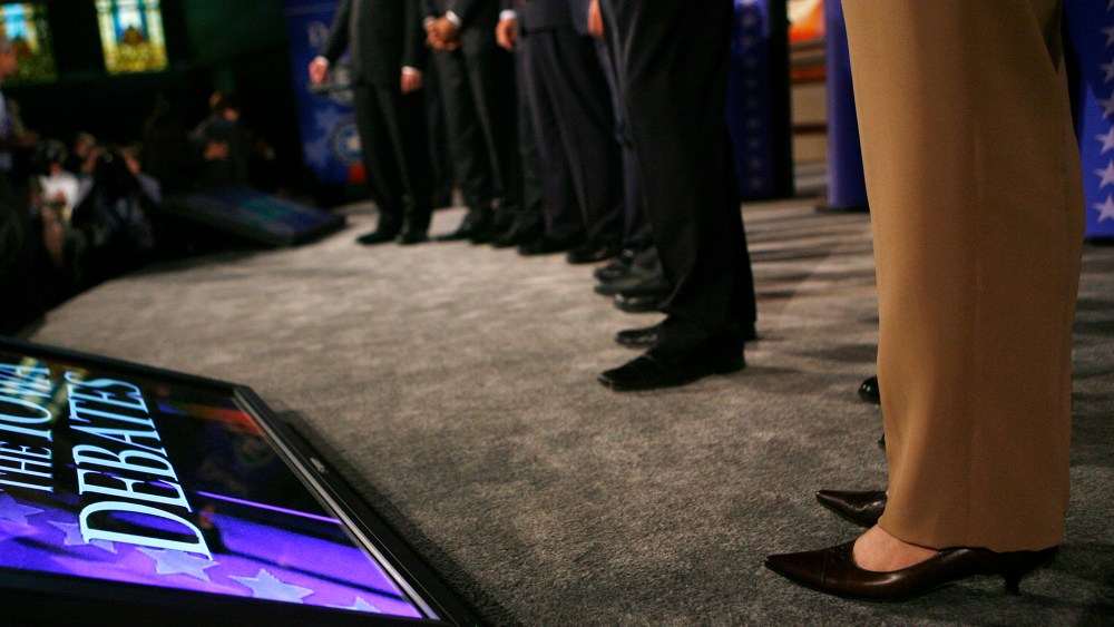 Democratic presidential candidates in Aug. 2007. (Photo by Eric Thayer/Reuters)