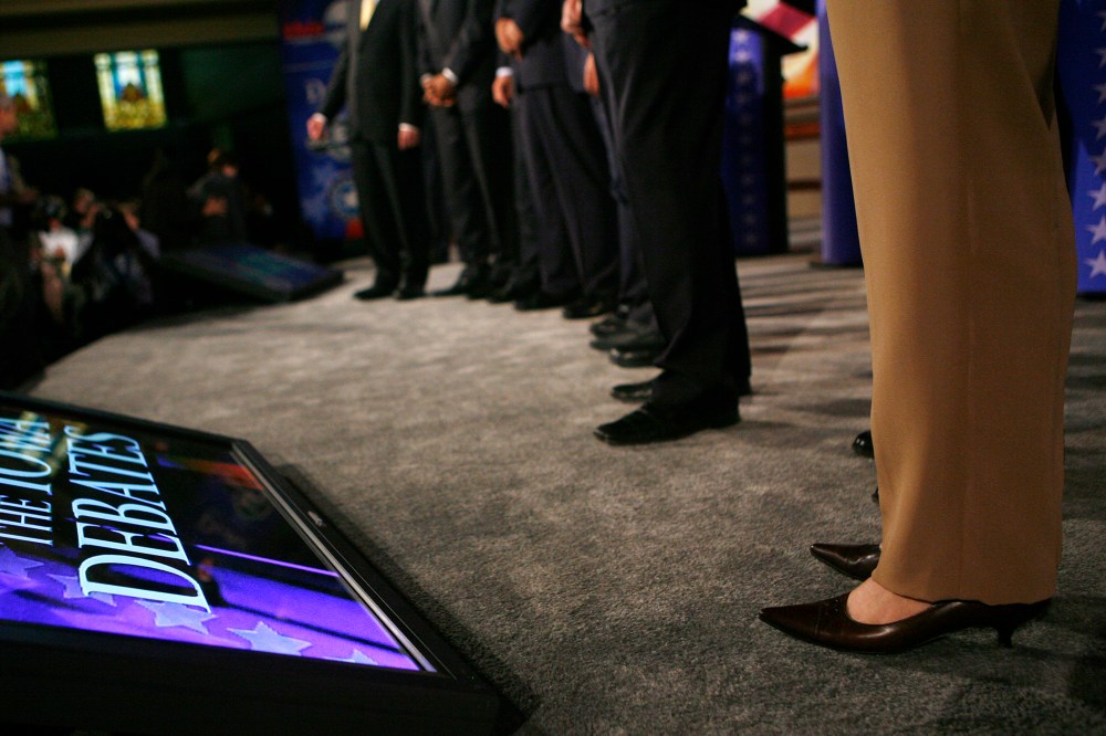 Democratic presidential candidates in Aug. 2007. (Photo by Eric Thayer/Reuters)