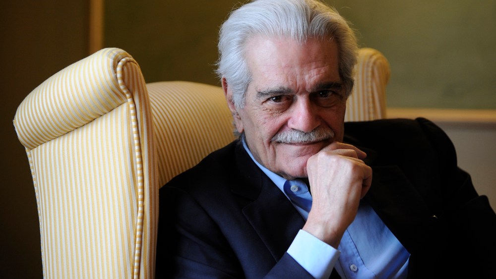 Egyptian actor Omar Sharif poses for a photograph at a hotel in Aviles, northern Spain