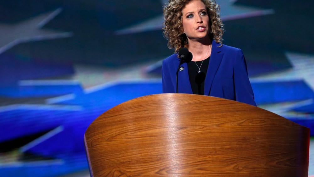 U.S. Rep. Debbie Wasserman Schultz (D-FL) addresses delegates during the final session of the Democratic National Convention in Charlotte, N.C., Sep. 6, 2012. (Photo by Eric Thayer/Reuters)