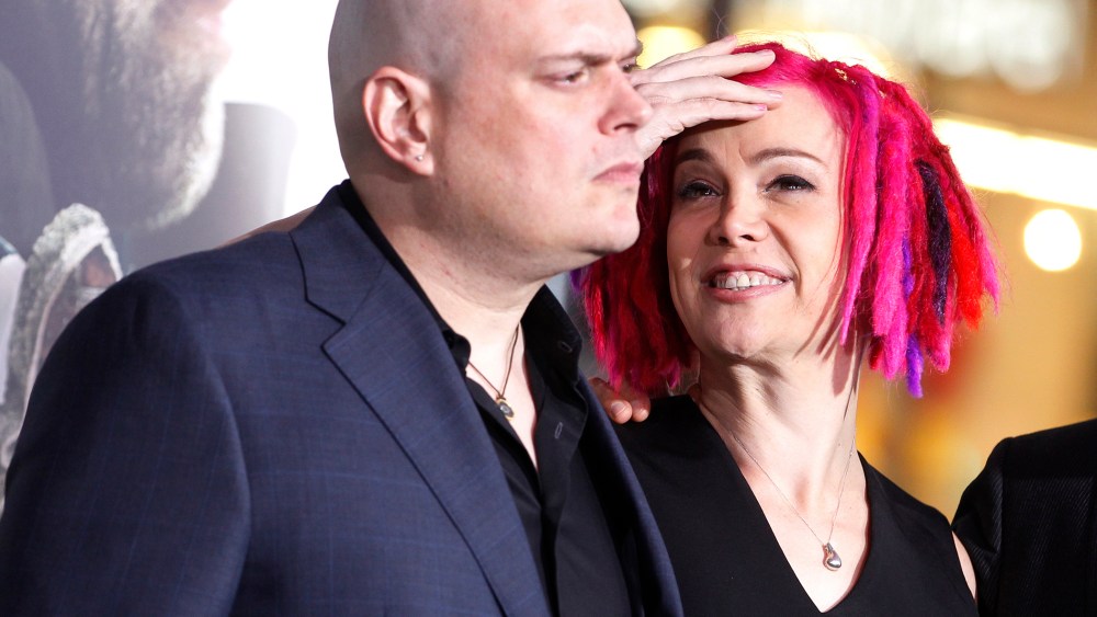 Lily Wachowski, formerly Andy Wachowski, and sister Lana Wachowski at Grauman's Chinese theatre in Hollywood, Calif. on Oct. 24, 2012. (Photo by Fred Prouser/Reuters)