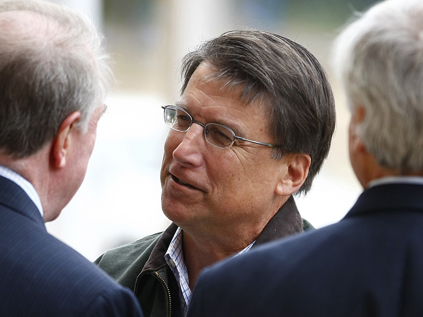 North Carolina Republican gubernatorial candidate, former Charlotte Mayor McCrory meets supporters during U.S. presidential election in Charlotte