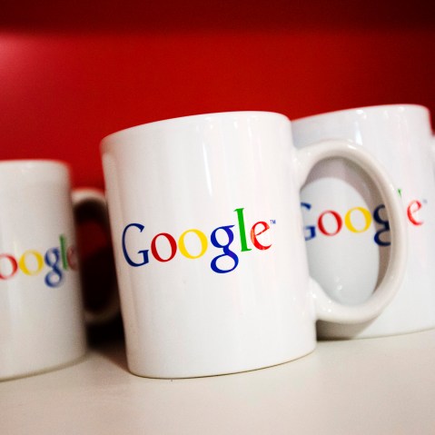 Coffee cups with Google logos (Photo by Mark Blinch/Reuters).