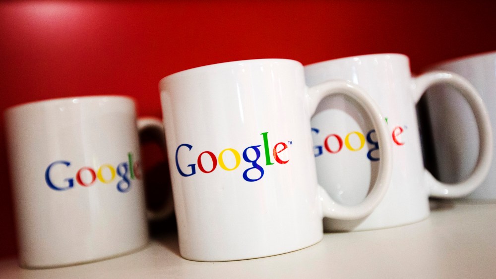Coffee cups with Google logos (Photo by Mark Blinch/Reuters).