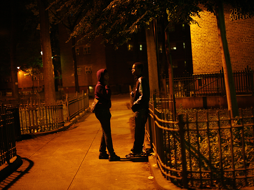 People are seen at a housing project in Brownsville, New York June 5, 2012. (Photo by Eric Thayer/Reuters)