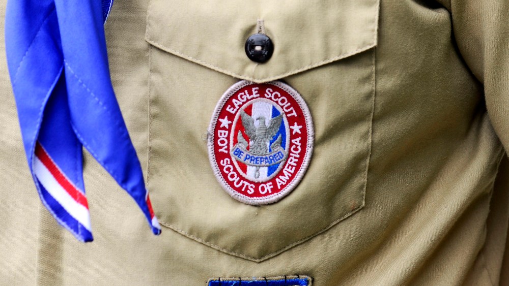 A Boy Scouts of America Eagle Scout patch is pictured in Orlando, Florida in this May 30, 2012 file photograph.