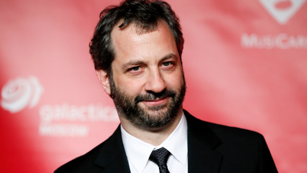 Director Judd Apatow poses at the 2013 MusiCares Person of the Year Tribute and Dinner honoring Bruce Springsteen in Los Angeles on Feb. 8, 2013.