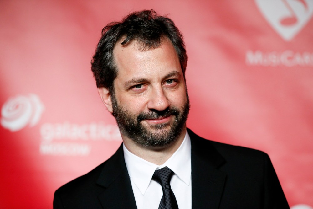 Director Judd Apatow poses at the 2013 MusiCares Person of the Year Tribute and Dinner honoring Bruce Springsteen in Los Angeles on Feb. 8, 2013.