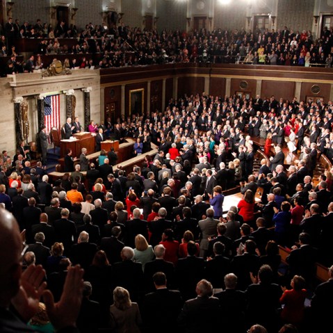 U.S. President Barack Obama delviers his State of the Union Speech to a joint session of Congress on Capitol Hill in Washington, February 12, 2013. (Photos by Jonathan Ernst/Reuters)