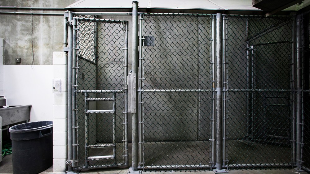 A holding pen used to transfer prisoners is seen at Guantanamo Bay, March 5, 2013.