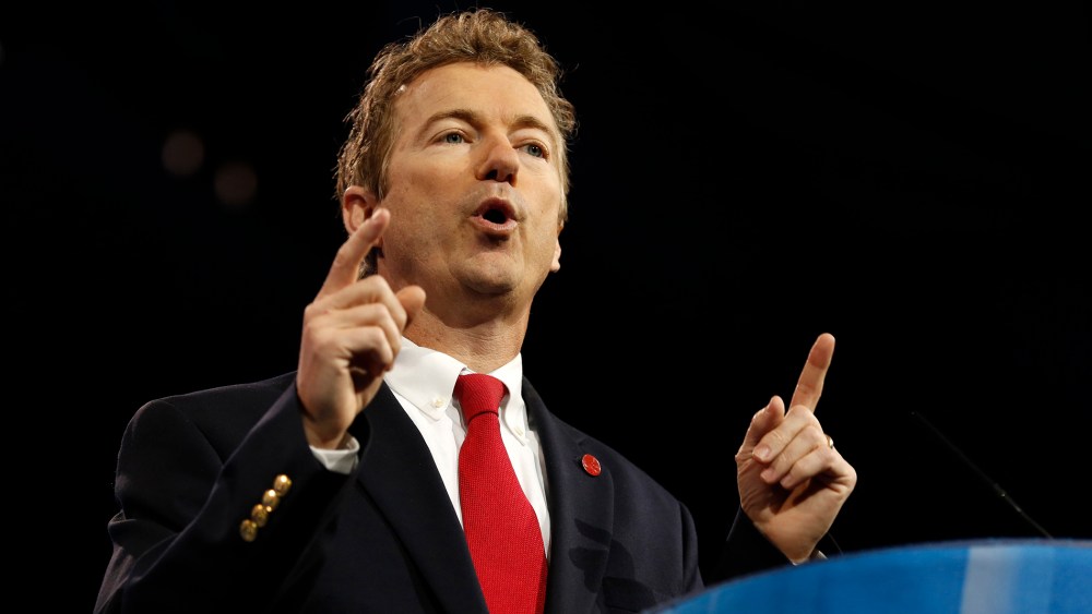 Senator Rand Paul (R-Ky.) speaks at the Conservative Political Action Conference (CPAC) at National Harbor, Md., March 14, 2013.