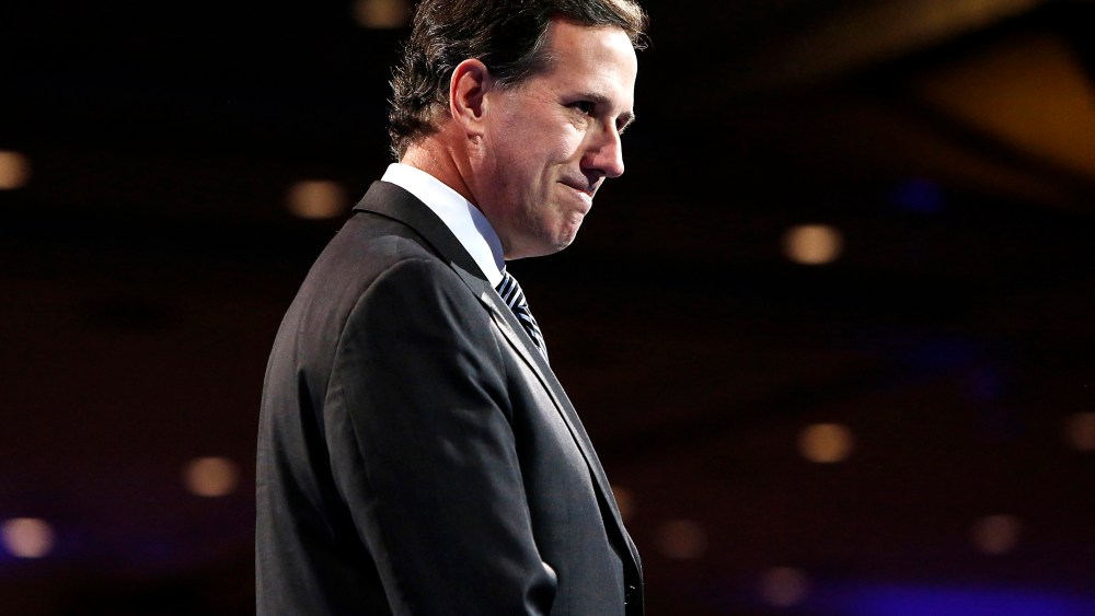 Former U.S. Senator Rick Santorum speaks to the Conservative Political Action Conference (CPAC) in National Harbor, Maryland, March 15, 2013.