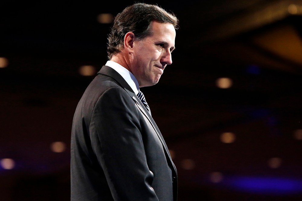 Former U.S. Senator Rick Santorum speaks to the Conservative Political Action Conference (CPAC) in National Harbor, Maryland, March 15, 2013.