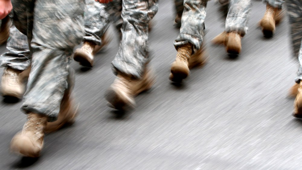 U.S. Army soldiers marching in the St. Patrick's Day Parade, March 16, 2013, in New York,, NY.